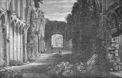 St. Josephs Kapel, Interieur, Kijkend naar het Oosten, Glastonbury Abbey, ca. 1880, 1897 door Alexander Francis Lydon