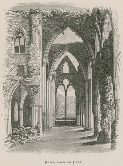 Tintern Abbey, schip, kijkend naar het oosten door Alexander Francis Lydon