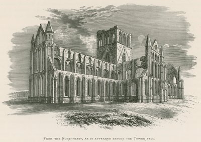 Whitby Abbey, vanuit het noordoosten, zoals het verscheen voordat de toren viel door Alexander Francis Lydon