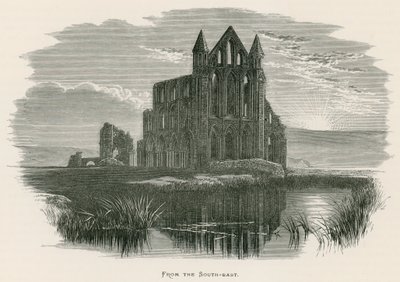 Whitby Abbey, vanuit het zuidoosten door Alexander Francis Lydon