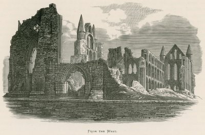 Whitby Abbey, vanuit het Westen door Alexander Francis Lydon
