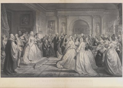 Alexander Hay Ritchie - Het Republikeinse Hof (De Receptiedag van Lady Washington) naar Daniel Huntington door Alexander Hay Ritchie