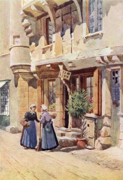 Oude huizen in Chinon door Alexander Henry Hallam Murray