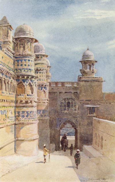 Het Man Sing Paleis, Gwalior door Alexander Henry Hallam Murray