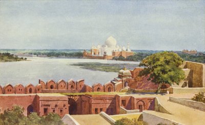 De Taj vanaf het Fort, Agra door Alexander Henry Hallam Murray