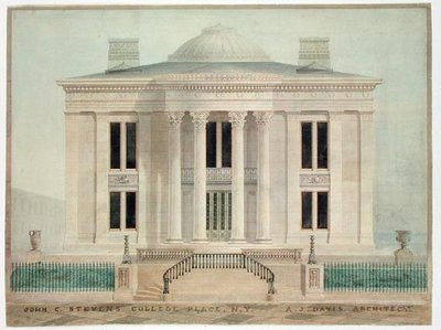 Woning van John Cox Stevens, New York City door Alexander Jackson Davis