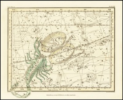 1822 - Alexander Jamieson - Schorpioen en Weegschaal door Alexander Jamieson