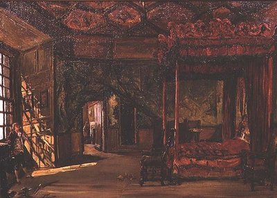 Slaapkamer van koningin Mary, Holyrood door Alexander Jnr. Fraser