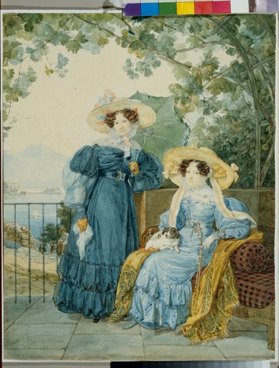 Portretten van gravin Ekaterina Artemievna Vorontsov en prinses Elena Mikhailovna Golitsyne door Alexander Pavlovich Briullov