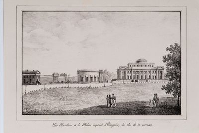 Het Yelagin-paleis in Sint-Petersburg Serie Zichten van Sint-Petersburg door Alexander Pluchart