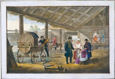 De herberg aan de weg, 1820 door Alexander Pluchart