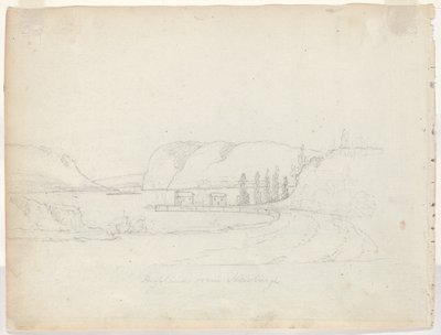 Hooglanden vanuit Newburgh [verso] door Alexander Robertson