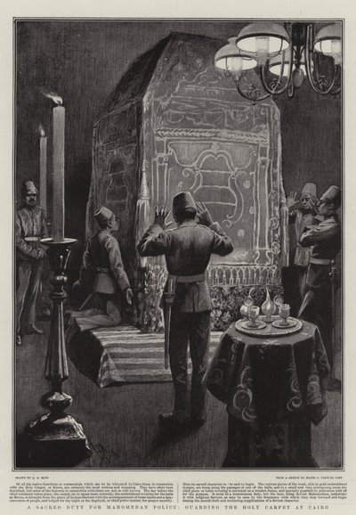 Een heilige plicht voor Mohammedaanse politie, bewaking van het Heilige Tapijt in Caïro door Alexander Stuart Boyd