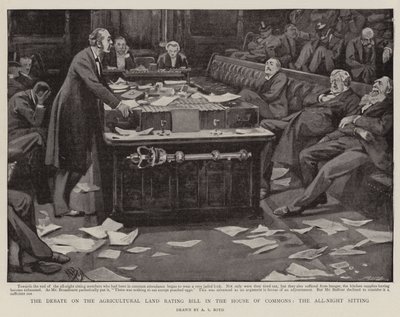 Het debat over de Agricultural Land Rating Bill in het Lagerhuis, de hele nacht zitting door Alexander Stuart Boyd