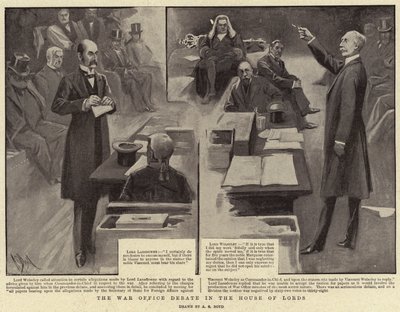 Het Oorlogskantoor Debat in het Hogerhuis door Alexander Stuart Boyd