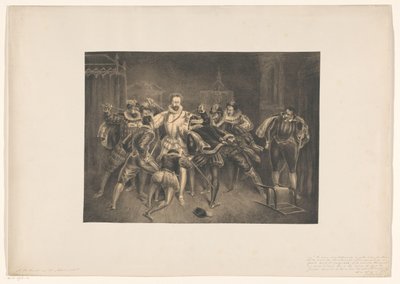 Moord op Hendrik van Guise door Alexander Ver Huell (signed by artist)