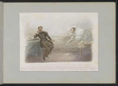 Gustave Doré op zijn sterfbed door Alexander Ver Huell