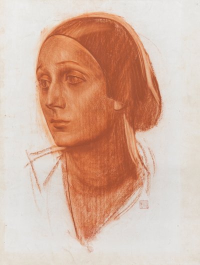 Portret van de ballerina Anna Pavlova door Alexander Yevgenyevich Yakovlev
