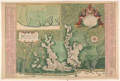 Algemene kaart van Suriname door Alexander de Lavaux