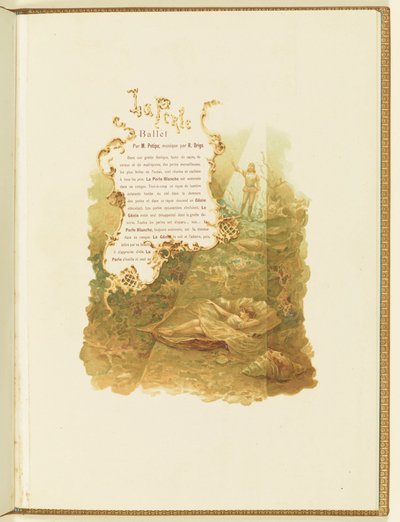 Programma voor het ballet La Perle door Marius Petipa en Riccardo Drigo, 1896 door Alexander von Hohen