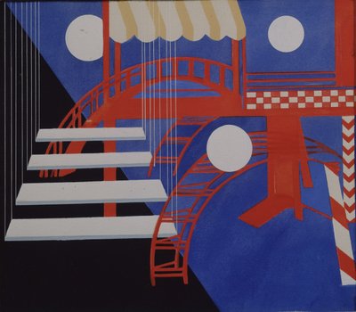Toneelontwerp Revue voor de Editie Décors de Théâtre, 1927 door Alexandra Alexandrowna Exter