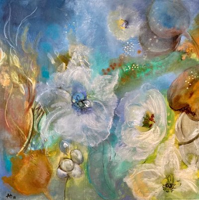 Etherische witte bloemen door Alexandra Higgins