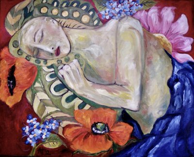 Serene Woman: Bloemendroom door Alexandra Higgins
