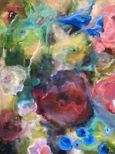Levendige abstracte bloemen door Alexandra Higgins