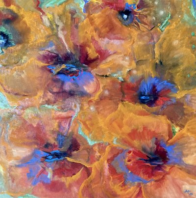Levendige abstracte bloemen door Alexandra Higgins