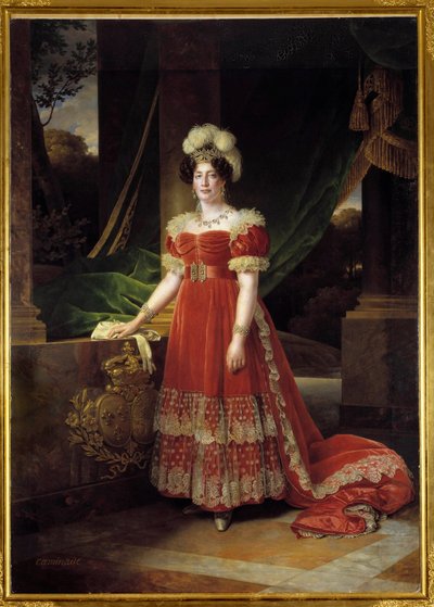 Portret van de hertogin van Angouleme Marie Therese Charlotte van Frankrijk bekend als Madame Royale door Alexandre Francois Caminade