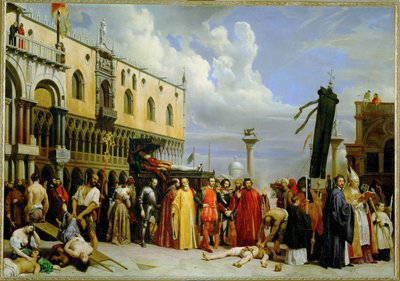 Begrafenisplechtigheid voor Titiaan, die stierf in Venetië tijdens de pest van 1576 - Begrafenisplechtigheid voor Titiaan ... door Alexandre-Jean-Baptiste Hesse