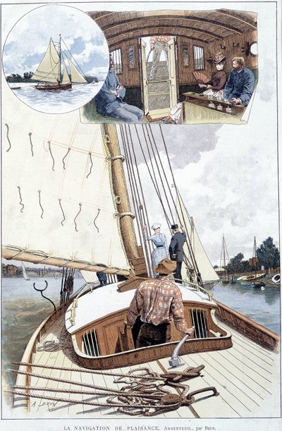 Boottocht in Argenteuil door Alexandre Brun