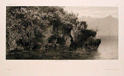 Aan de oevers van het Meer van Genève door Alexandre Calame
