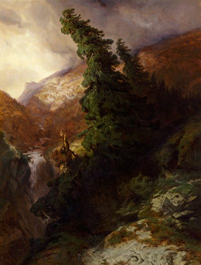 Hooggebergtekloof (Handeggdal in het kanton Bern) door Alexandre Calame