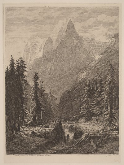 Bergweide door Alexandre Calame