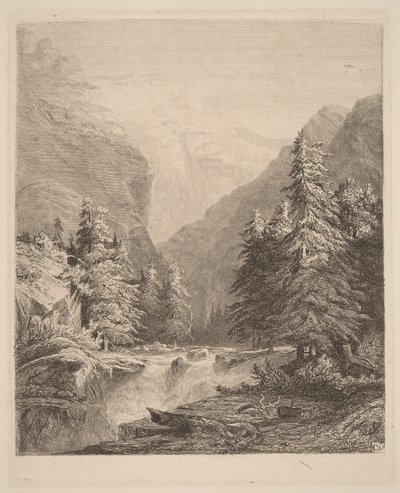 Bergwaterval door Alexandre Calame