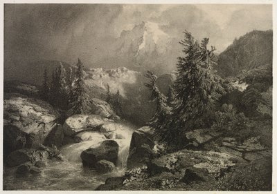 Storm in de Alpen door Alexandre Calame