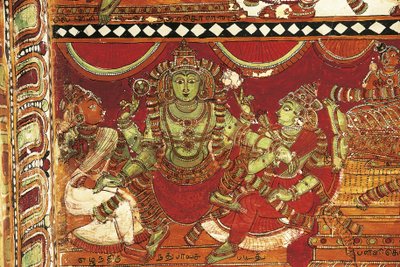 Visnu, detail van fresco