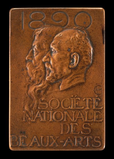 Société Nationale des Beaux-Arts: Jean-Louis Ernest Meissonier en Pierre Puvis..., [voorzijde] door Alexandre Louis Marie Charpentier