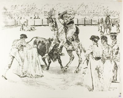 Stierengevecht door Alexandre Lunois