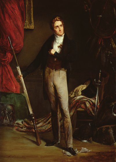 Portret van een jonge revolutionair tijdens de Franse Revolutie van 1830 door Alexandre Marie Colin
