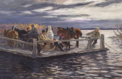 Een veerboot door Alexei Steipanovitch Stepanov