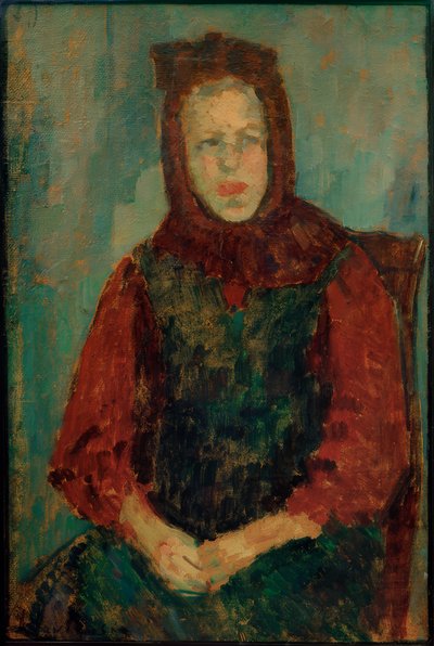 Boerenmeisje met kap door Alexej von Jawlensky