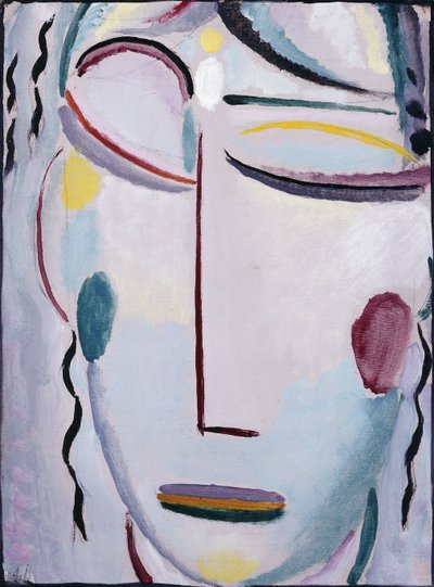 Heilandsgesicht: de opstanding of Het Nieuwe Leven II; Heilandsgesicht: Auferstehung of Das Neue Leben II, 1918 door Alexej von Jawlensky