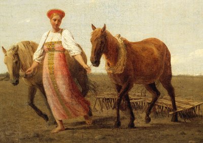 Russisch: "In het geploegde veld. Lente" In het geploegde veld. Lente door Alexey Venetsianov