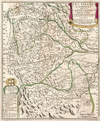 Piemont vallei, Italië - door A door Alexis Hubert Jaillot