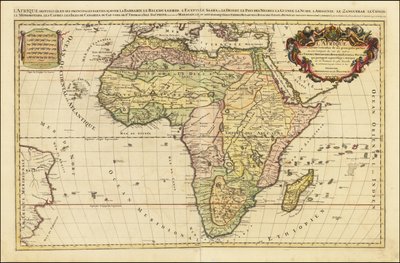 1692 kaart van Afrika door Alexis-Hubert Jaillot door Alexis Hubert Jaillot