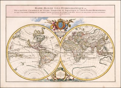 1699 wereldkaart door Alexis-Hubert Jaillot door Alexis Hubert Jaillot