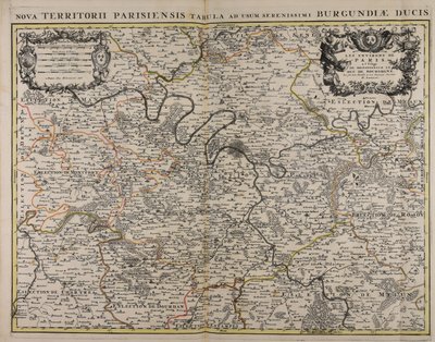 De omgeving van Parijs voor het gebruik van mijn heer de hertog van Bourgondië door Alexis Hubert Jaillot