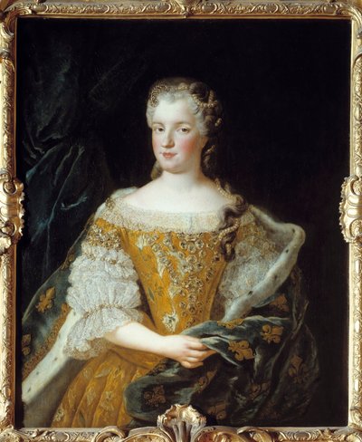 Portret van koningin Mary Lesczinska (1703-1768). Schilderij door Alexis Simon Belle (1674-1734) door Alexis Simon Belle